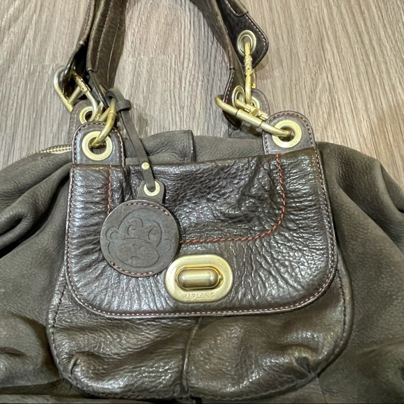 Brown Kipling ShoulderBag w golden hardware - Picture 4 of 9